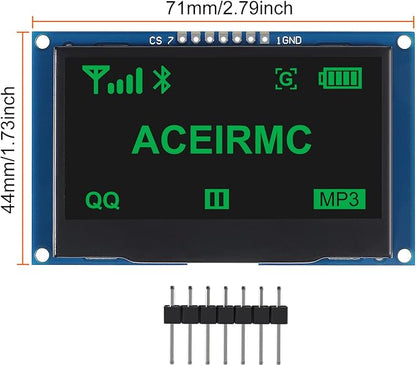 ACEIRMC 2.42 inch 128x64 OLED LCD Display Module SSD1309 7 Pin SPI/IIC I2C - Image 5