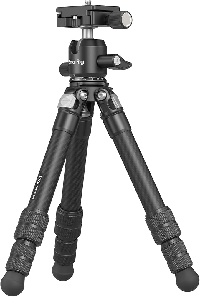 SmallRig Carbon Fiber Mini Desktop Tripod, 15.5'' / 39.5cm Compact Pocket by SmallRig