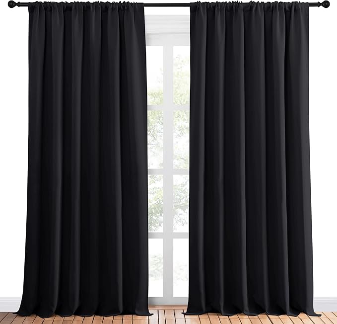 NICETOWN Black Blackout Curtain Blinds - Image 2