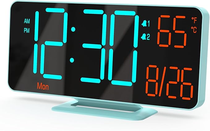 KOSUMOSU Alarm Clocks for Bedrooms, 6.7in Digital Clock, Auto Dimming, Room by KOSUMOSUTECHNOLOGY