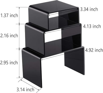 Chuangdi 2 Sets Acrylic Display Risers, Product Stand, Jewelry Display Riser - Image 2