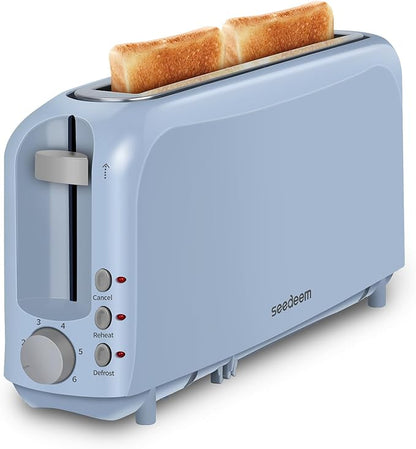 SEEDEEM 2 Slice Slim Toaster, Single 10" Long Slot Toaster Fits Bagels & by SEEDEEM