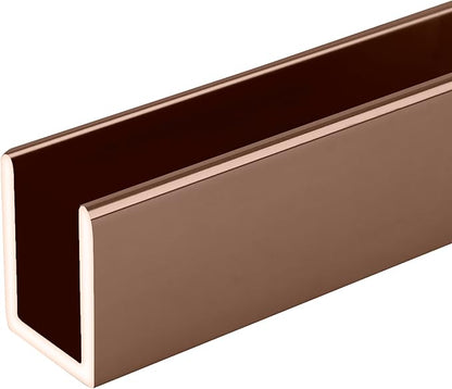 Brixwell SDCD38PC0-CCP18 Polished Copper 3/8" Fixed Panel Shower Door Deep - Image 2