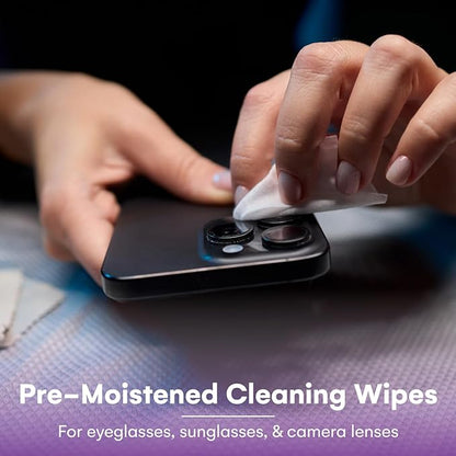 Care Touch Lens Wipes for Eyeglasses- 210 Count Individually Wrapped Pre- - Image 2