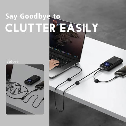 SmiLife Cable Clips Phone Cord Holder, Charger Cord Organizer, Cable Management - Image 4
