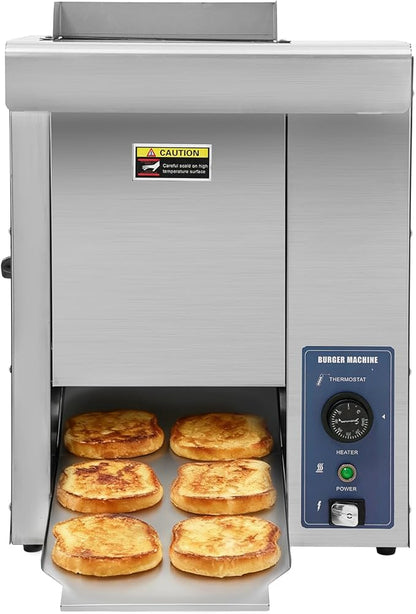 Commercial Burger Bun Toaster, 2000W Commercial Hamburger Bread Baking Machine by GALAXYWAY
