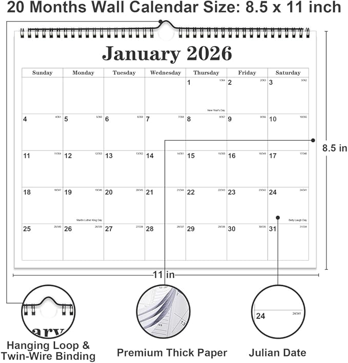 Calendar 2026 - Calendar 2026-2027 from January 2026 to June 2027, Spiral - Image 3