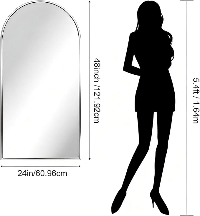 CIRCUMI Arched Wall Mirror, Metal Frame, Large Size - Image 7