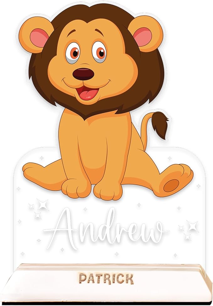 hun concept Kids Lion Night Light – Personalized Name Lamp by HunConcept