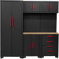 Garage Storage Cabinet System, 6-Pcs Garage Cabinets and Storage System Corner by Unknown