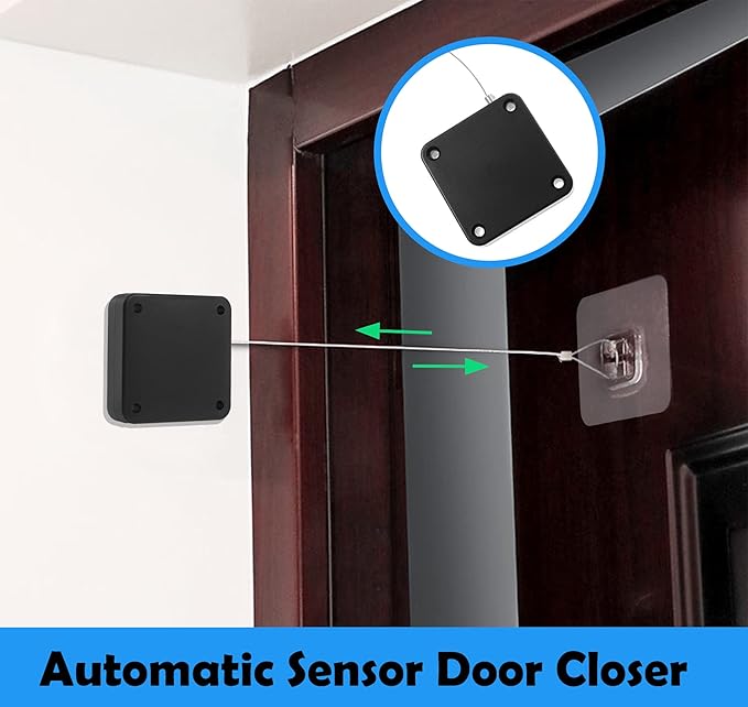 Rierdge 800g Set of 2 Punch-Free Automatic Sensor Door Closer - Image 5