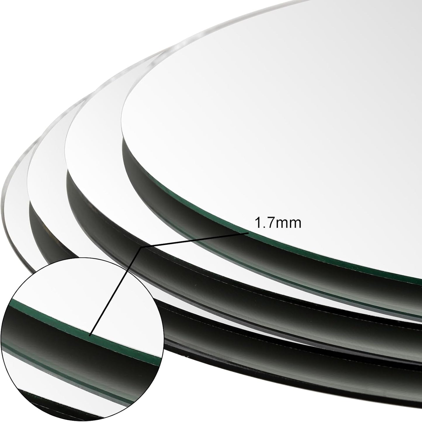 Set of 12 Round Mirrors for Centerpieces, 12 Inch Glass Mirrors Candle Plate Circle Mirror Trays Large Glass Mirror Tiles for Table Centerpieces, Wedding, Party Decorations, Crafts, Wall Decor