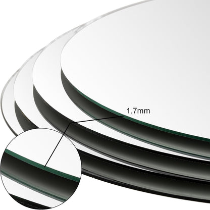 Set of 12 Round Mirrors for Centerpieces, 12 Inch Glass Mirrors Candle Plate Circle Mirror Trays Large Glass Mirror Tiles for Table Centerpieces, Wedding, Party Decorations, Crafts, Wall Decor