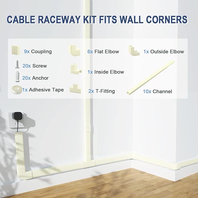 Cord Cover Wall Raceway Kit - Image 4