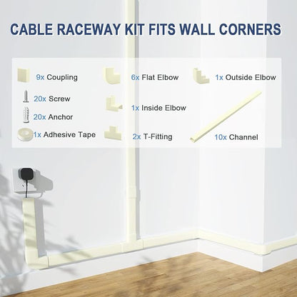 Cord Cover Wall Raceway Kit - Image 4