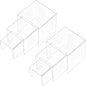 Chuangdi 2 Sets Acrylic Display Risers, Product Stand, Jewelry Display Riser by Chuangdi