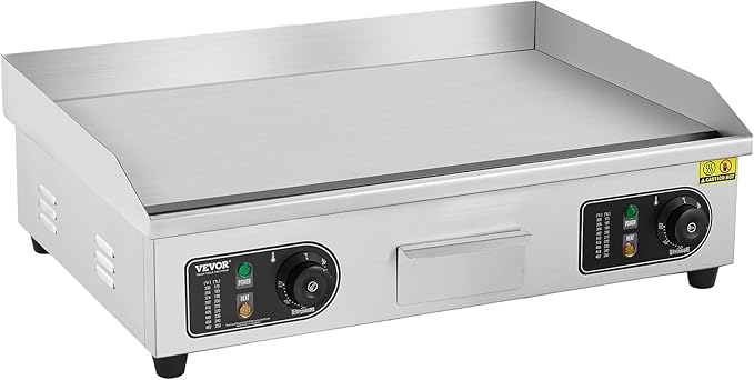 VEVOR Upgraded Commercial Electric Griddle, 2800W Stainless Steel Countertop - Image 10
