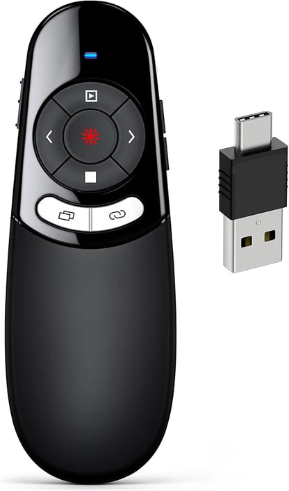 DINOSTRIKE 2 in 1 Type C and USB Presentation Clicker by DINOSTRIKE