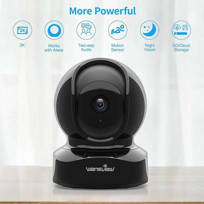 Wireless Security Camera, IP Camera 1080P HD Wansview, WiFi Home Indoor Camera - Image 2