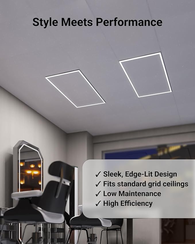 Sunco 10 Pack 2x4 Edge-Lit Frame LED Panel Lights, Drop Ceiling Flat Light - Image 3