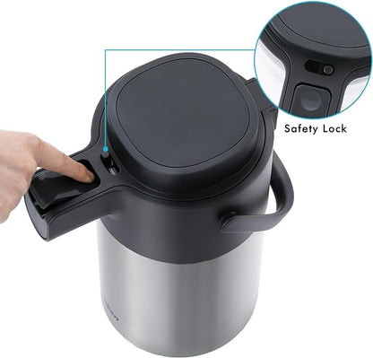 Tiken Airpot Coffee Dispenser - 102oz/3L Thermal Coffee Carafes - Image 3