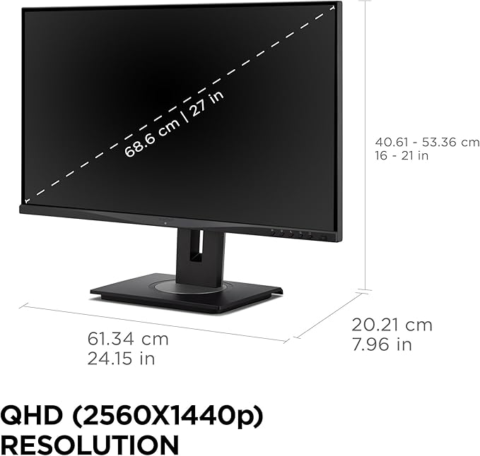 ViewSonic VG2748A-2K 27 Inch IPS QHD Ergonomic Monitor - Image 6