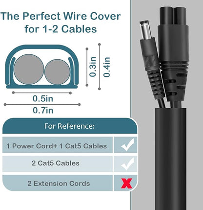 ZhiYo Wire Covers for 2 Cords, Cord Hider on Wall Mounted, 68in Cord Cover Kit - Image 2