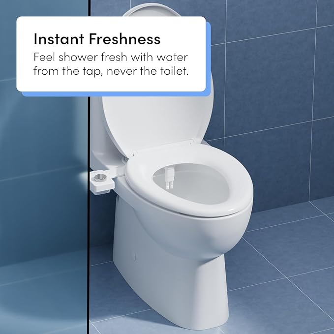 TUSHY NEW Fresh Dual Nozzle Cool Water Bidet: Ultra Slim Toilet Seat Attachment - Image 6