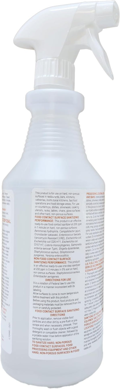 Bussit Clean Foodservice Surface Sanitizer & Cleaner, Spray and Wipe, Kills - Image 6