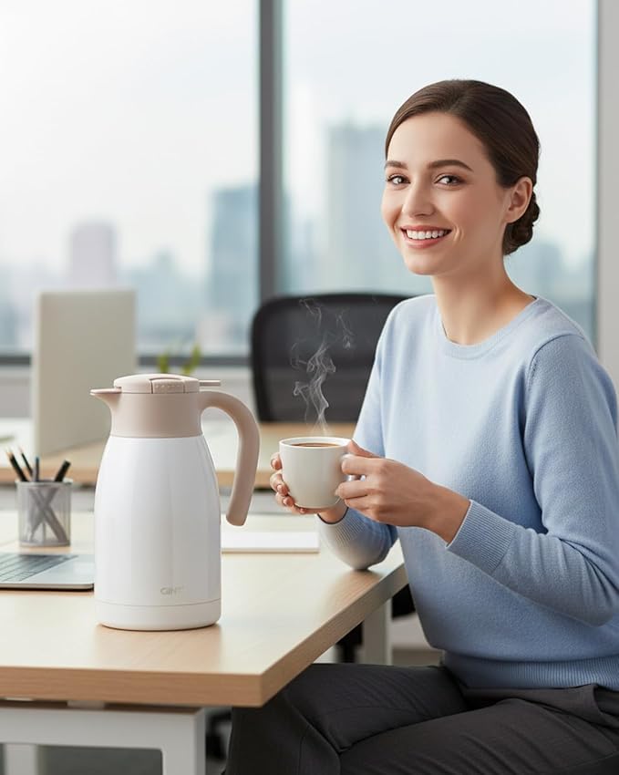 GiNT 50.7 Ounces Stainless Steel Thermal Coffee Carafe - Image 8
