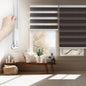 FOIRESOFT Standard Custom Blackout Zebra Roller Blinds Dual Layer Privacy Shade by Foiresoft