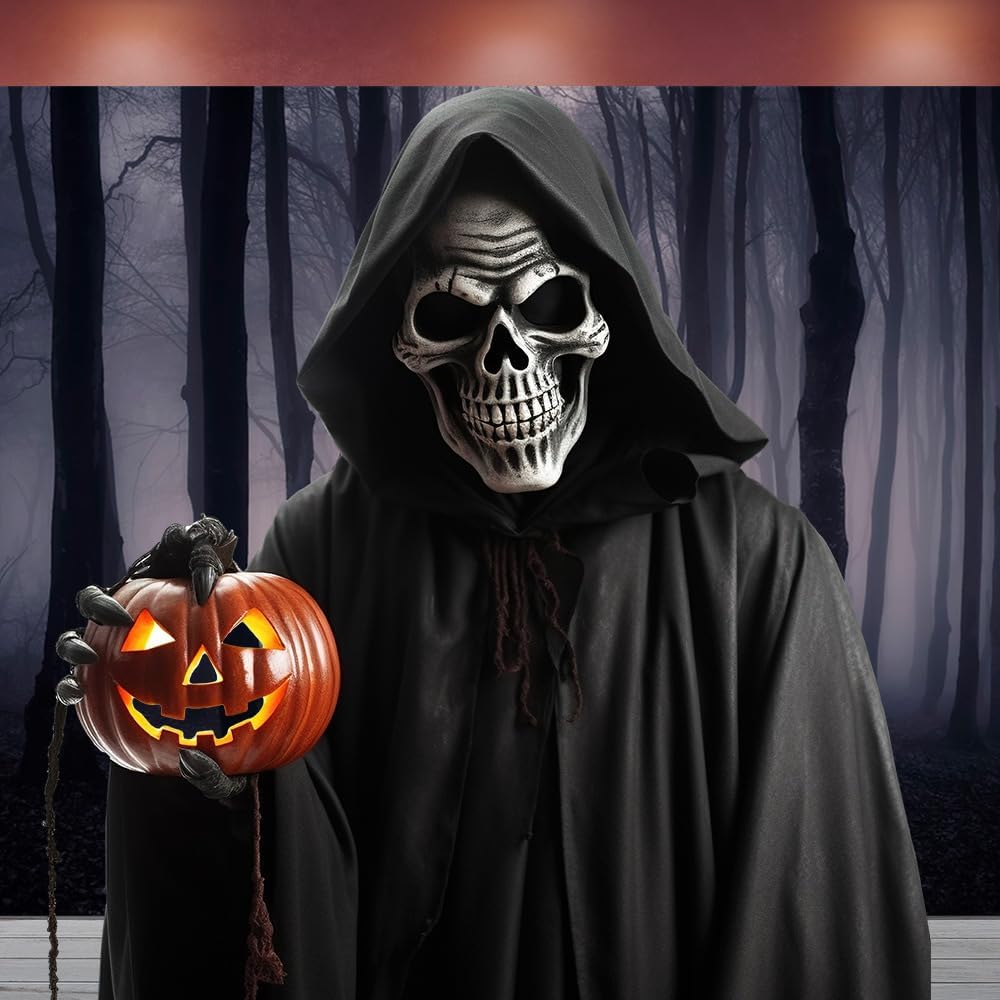 10x8 FT Spooky Forest Backdrop Scary Halloween Themed Party Photo Backdrop Da...