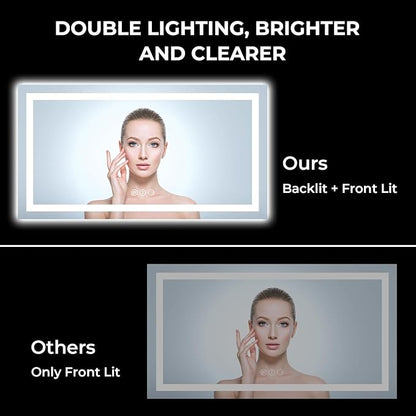 YEELAIT 60x40 Inch LED Bathroom Mirror - Image 3