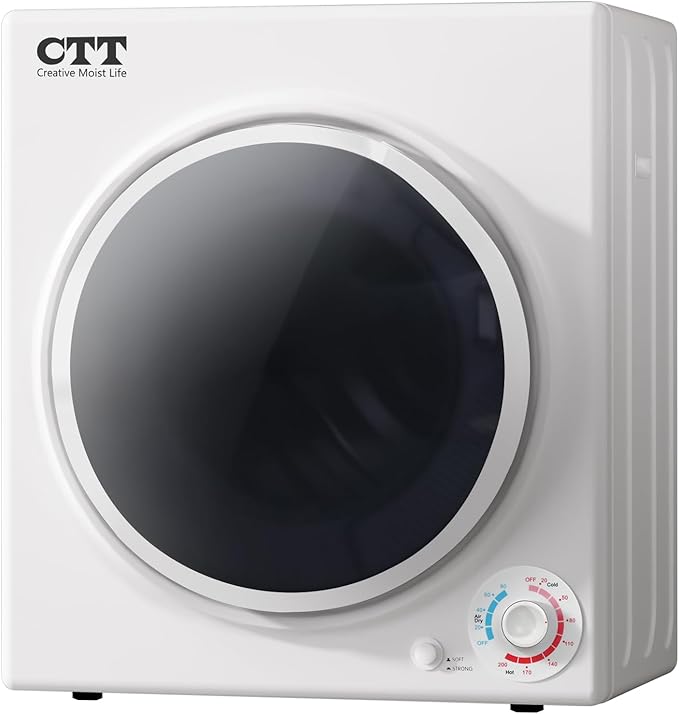 CTT Portable Clothes Dryers for Apartment 1500W, 3.5 cu.ft Compact Dryer for by CTT