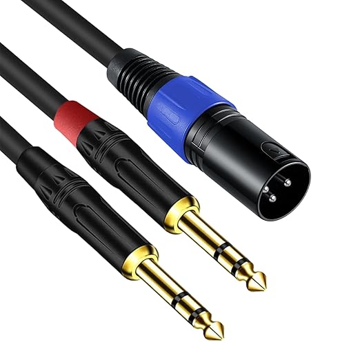 Jozzai 6.35mm Dual TRS to XLR Male Cable - Image 2