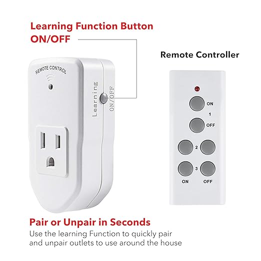 BN-LINK Wireless Remote Control Outlet Electrical Switch - Image 4