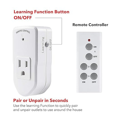 BN-LINK Wireless Remote Control Outlet Electrical Switch - Image 4