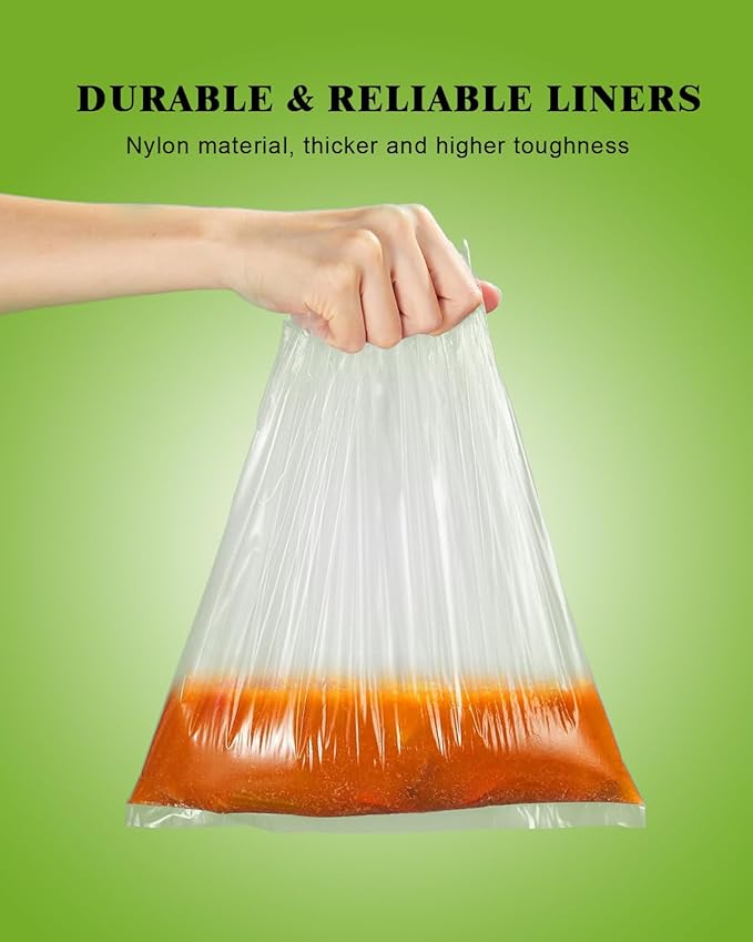 Slow Cooker Liners, 50 Cooking Bags Extra Large Disposable Pot Liner Plastic - Image 5