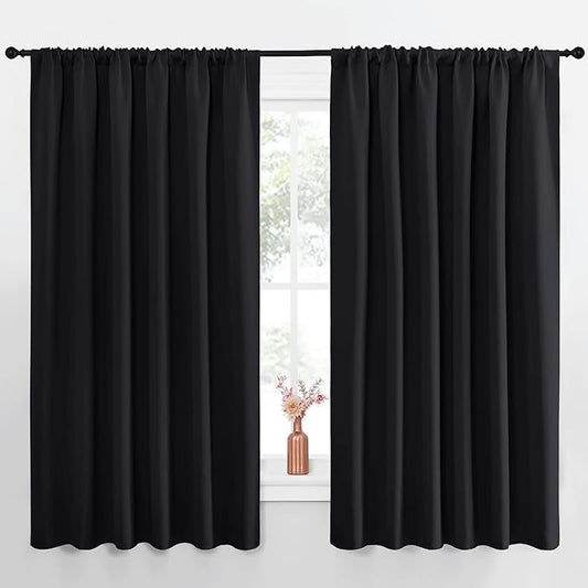 NICETOWN Black Blackout Curtain Blinds by NICETOWN