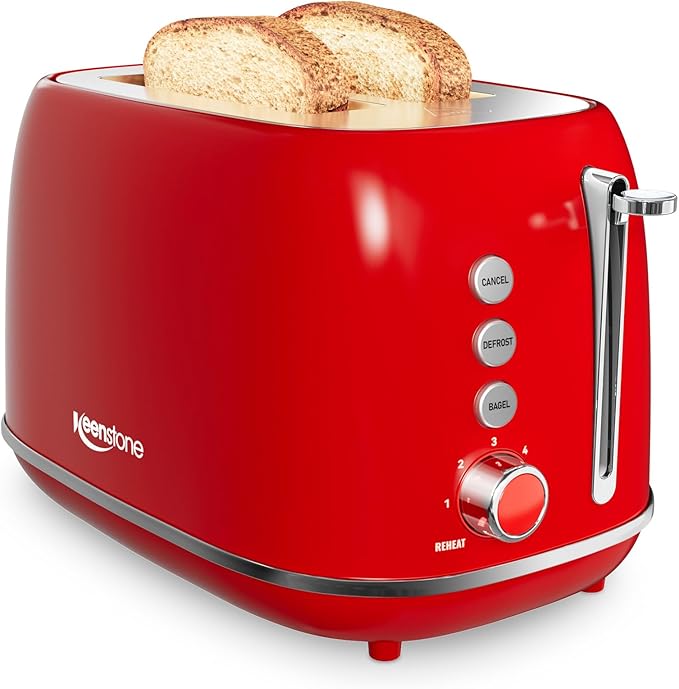 2 Slice Stainless Steel Toaster Retro by Keenstone