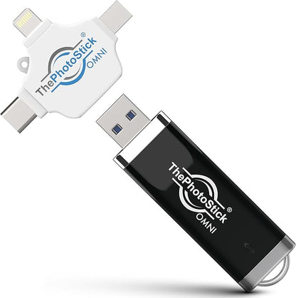 ThePhotoStick® Omni 128GB USB Flash Drive & Memory Stick – Photo & Video Backup by ThePhotoStick