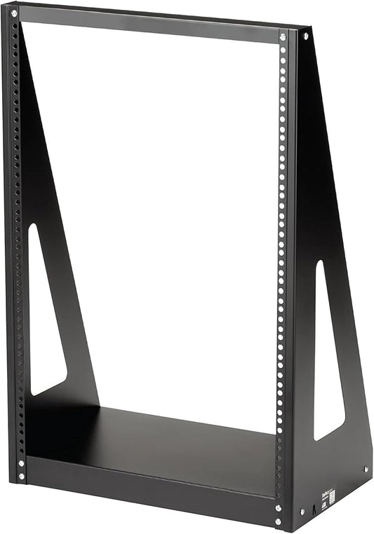 StarTech.com 2-Post 16U Heavy-Duty Desktop Server Rack, Small Open Frame 19in by StarTech