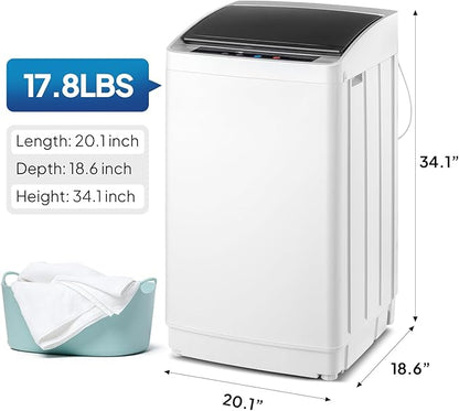 ROVSUN 17.8LBS Portable Washing Machine, Full-Automatic Electric Laundry Machine - Image 7