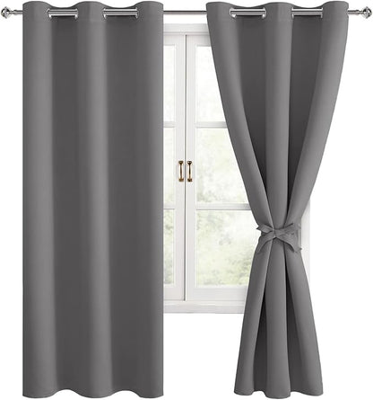 Hiasan Blackout Curtains for Bedroom, 42 x 63 Inches Length by Hiasan