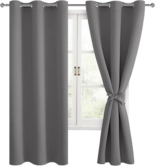 Hiasan Blackout Curtains for Bedroom, 42 x 63 Inches Length by Hiasan
