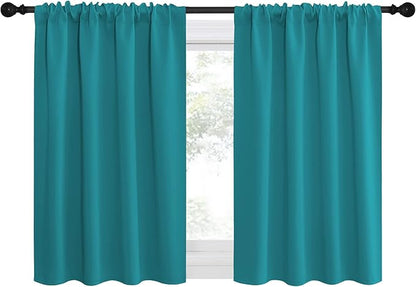 NICETOWN Peacock Blue Blackout Curtains Panels - Image 2