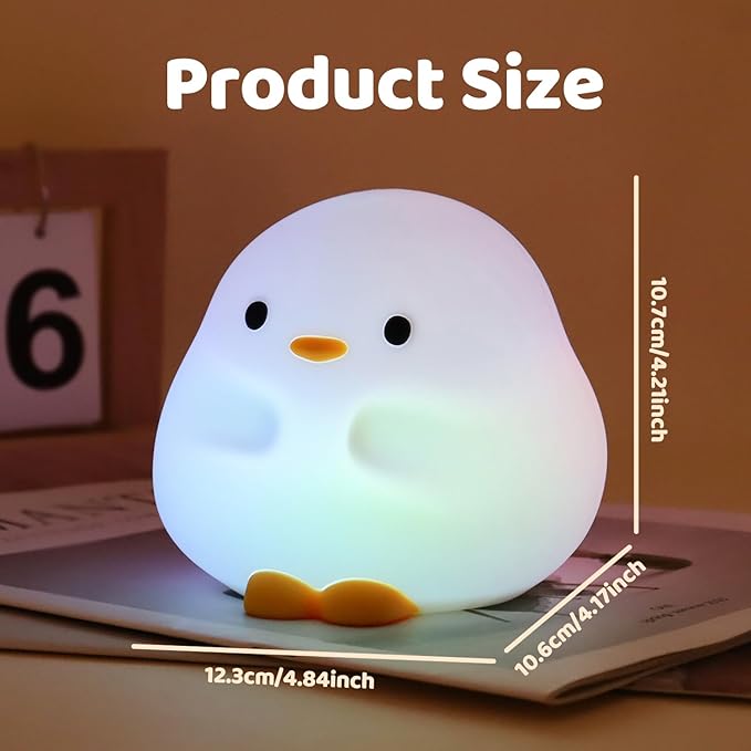 Rytinazzz Duck Night Light, Color Changing Mode & 50-Hour Battery, Squishy - Image 8