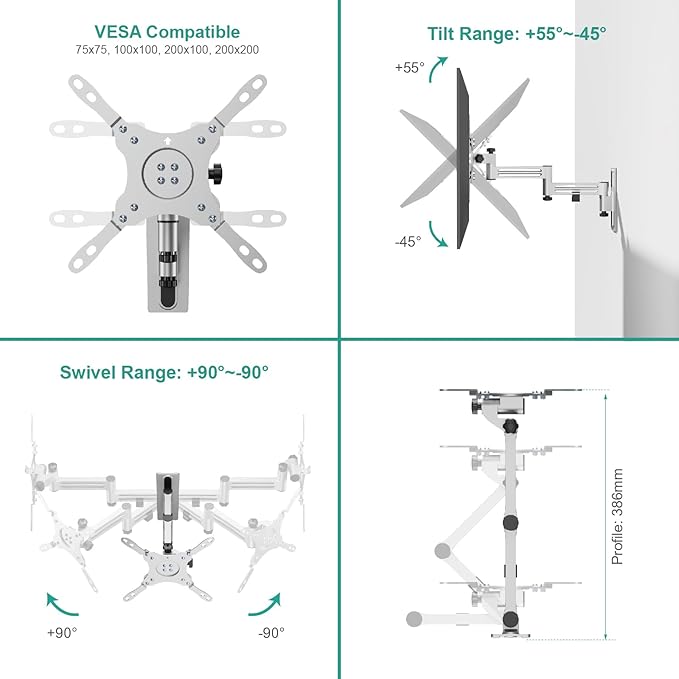 WALI RV TV Mount, Lockable TV Wall Mount - Image 4