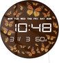 Timethink 12 Inch Butterfly Digital Wall Clock Large Display, Monarch by Timethink