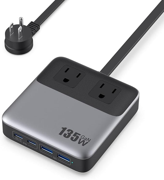 6-in-1 Charging Station USB C Power Strip by Kioson